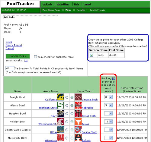2011 March Madness Daily Pick 'em Pool